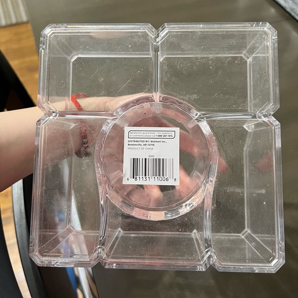 Clear Makeup Organizer - 6 Compartments - Picture 6 of 6